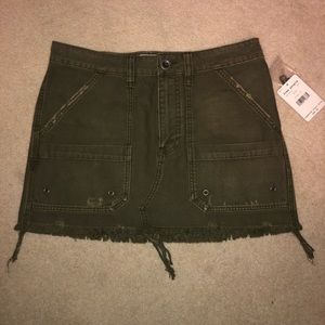 Free People Green Cargo Skirt